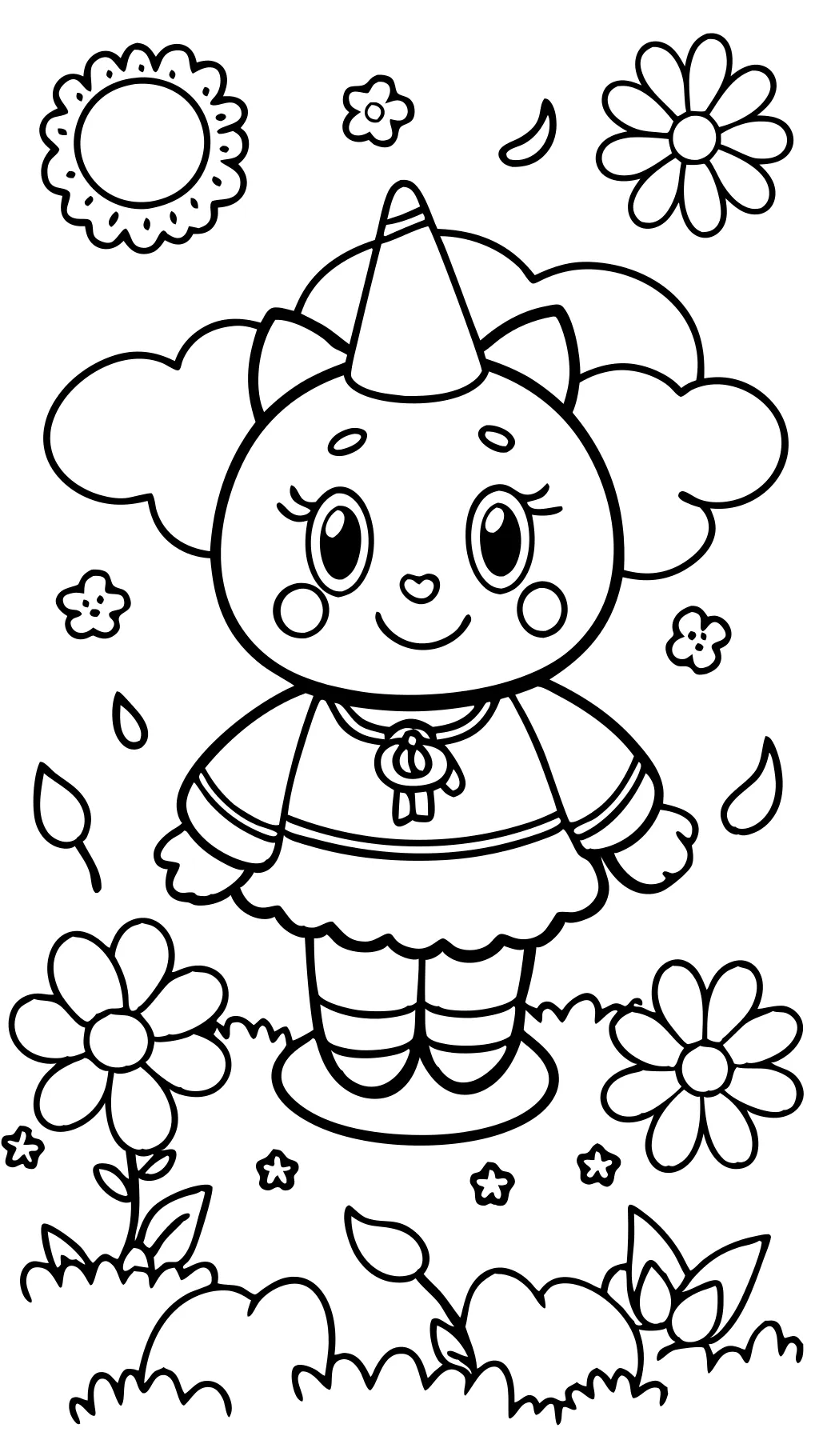 pomni coloring page